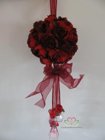 Bloemenbal Pomander RoseBall Bruidsmeisje Rood, Ophalen of Verzenden, Nieuw