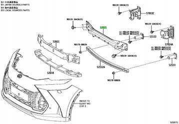 voorste bumper versteviging balk Toyota C-HR II 52021-F4030, Verzenden, Gebruikt
