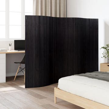 vidaXL Kamerscherm breedte 250 cm hoogte 165 cm bamboe zwart, Huis en Inrichting, Woonaccessoires | Kamerschermen, Verzenden, Nieuw