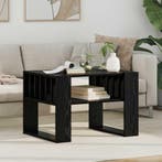 vidaXL Salontafel Zwart Eiken 66 x 49,5 x 45 cm Bewerkt hout, Minder dan 50 cm, Verzenden, Nieuw, Minder dan 50 cm