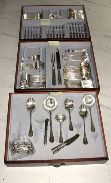 Christofle - Bestekset (105) - model Perles - Verzilverd