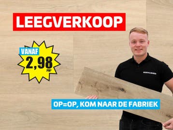 MEGA LEEGVERKOOP PVC-vloeren vanaf €2,98 p/m², 75 m² of meer, Overige typen, Ophalen of Verzenden, Nieuw