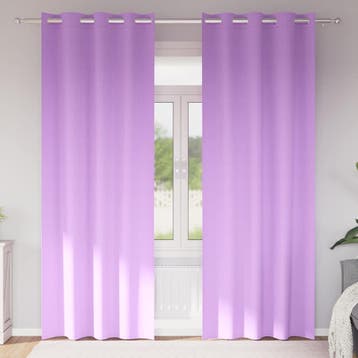 vidaXL Zwart-out Gordijnen met Ringen 2 st Paars 260 x 140, Verzenden, Nieuw, Paars