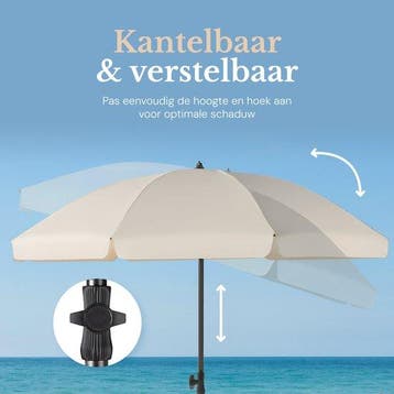 2dekans | O’DADDY® Parasol Set – Kantelbaar & Verstelbaar –, Tuin en Terras, Ophalen of Verzenden, Zo goed als nieuw