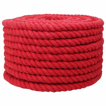 vidaXL Katoenen Touw 16 mm 100 m Rood 100% Katoen, Verzenden, Nieuw