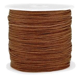 Rol met 90 meter Macramé draad 0.8mm Pecan brown, Ophalen of Verzenden, Nieuw, Kraal