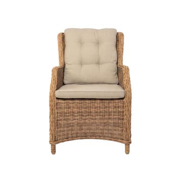 Lago Ranco verstelbare dining chair wicker - Diningstoel, Nieuw