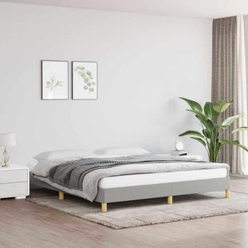 vidaXL Bedframe zonder matras stof lichtgrijs 180x200 cm, Huis en Inrichting, Eenpersoons, Verzenden, Nieuw, 80 cm