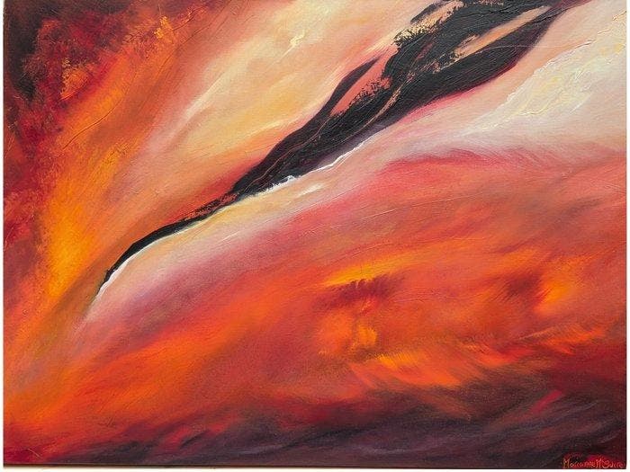 Marianne McGuire - Smooth Comfort, Antiek en Kunst, Kunst | Schilderijen | Modern