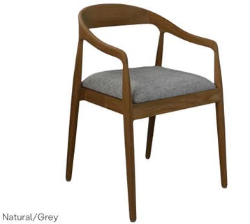 2dekans | Hsm Collection Modena Eetkamerstoel - Teak en, Huis en Inrichting, Stoelen, Ophalen of Verzenden, Zo goed als nieuw