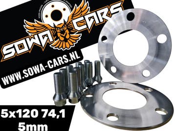 Spoorverbreders Spacers Bmw X5 X6 E39 5x120 74,1 5mm, Verzenden