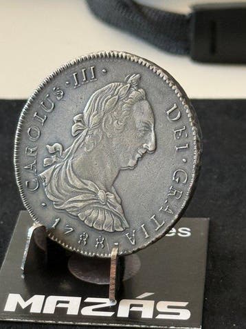 Spanje. Carlos III. 8 Reales 1788 Lima IJ - Error acuñación