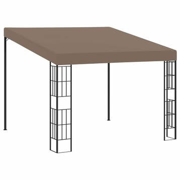 vidaXL Wandprieel 3x3 m stof taupe, Verzenden, Nieuw