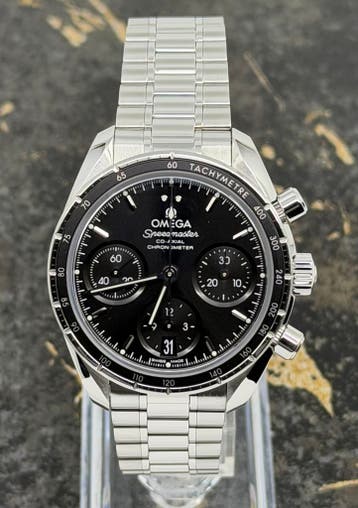 Omega Speedmaster 38 CoAxial Chronometer Chronograph, Staal, Staal, Polshorloge, Zo goed als nieuw