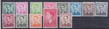 België 1958 - Boudewijn bril - OBP : 1066/1075 wit en fosfor, Gestempeld