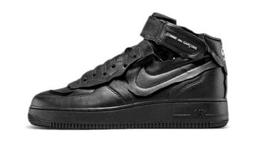 Nike Air Force 1 Mid Comme des Garcons Black, Nieuw