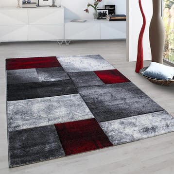 Modern Vloerkleed | Hawaii | Blokken | Rood | 240x340 cm, Verzenden, Nieuw