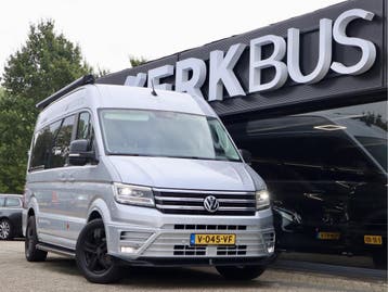 Volkswagen Crafter 35 2.0 TDI DUBBELE CABINE 3000KG TREKHAAK, Gebruikt, Lederen bekleding, Volkswagen, Leder