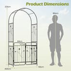 LIVSK Tuinboog met Afsluitbare Poort - Grondplaten en Grondp, Verzenden, Nieuw