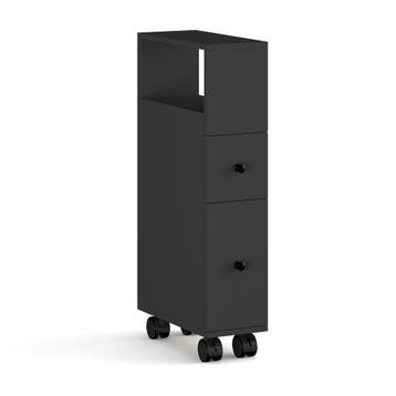 Niches kast op wieltjes Broreynna 66x15x33 cm [en.casa], Verzenden, Nieuw