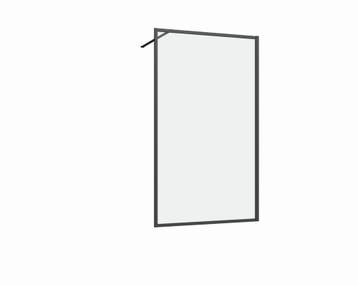 120x200 inloopdouche serie Enzo mat zwart, Verzenden, Nieuw