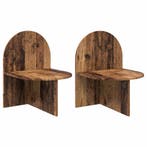 vidaXL Nachtkastje 2 pcs Oud hout 48 x 49 x 65 cm, Verzenden, Nieuw, 55 tot 70 cm, 45 tot 65 cm