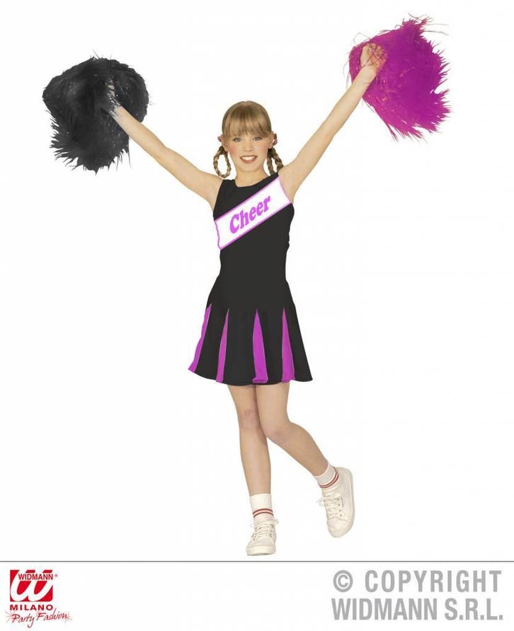 Cheerleader kind zwart/roze, Kleding | Dames, Carnavalskleding en Feestkleding, Nieuw, Ophalen of Verzenden