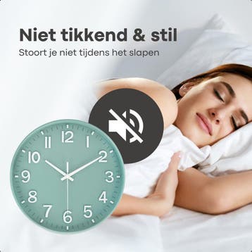 Tyme Wandklok Analoog - Goed Leesbaar- Stille 30cm Klok, Ophalen of Verzenden, Nieuw