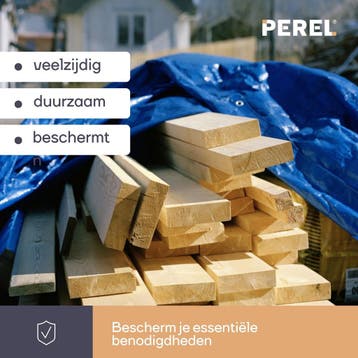 2dekans | Perel Dekzeil - Blauw/Zwart - Ultrasterk - 5 X 8 M, Ophalen of Verzenden, Nieuw