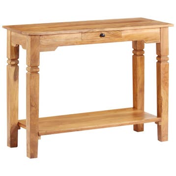 vidaXL Wandtafel 100x40x76 cm massief acaciahout, Verzenden, Nieuw, Hout, 60 cm of meer