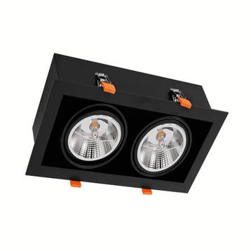 AR111 DUBBEL ARMATUUR PASITHEE ZWART, Nieuw