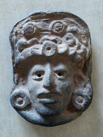 Terracotta, Mayaanse replica Mask - 12.5 cm (Zonder