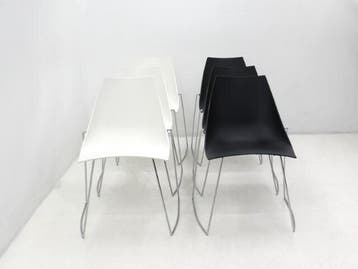 Set kantinestoelen Casprini Hoop 6 stuks - kunststof kuip -, Ophalen of Verzenden, Gebruikt