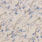 BA151 - Japandi-stof in katoenmix – blauw bloeiende takken