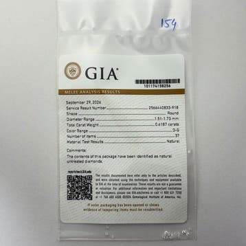 37 pcs Diamant (Natuurlijk) - 0.62 ct - Rond - D, Nieuw