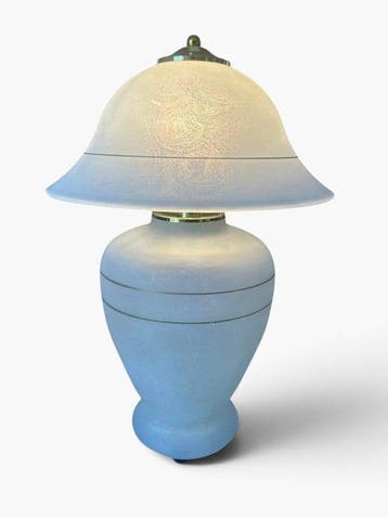 Tafellamp - Glas, IJzer - Lamp met gouden draadjes