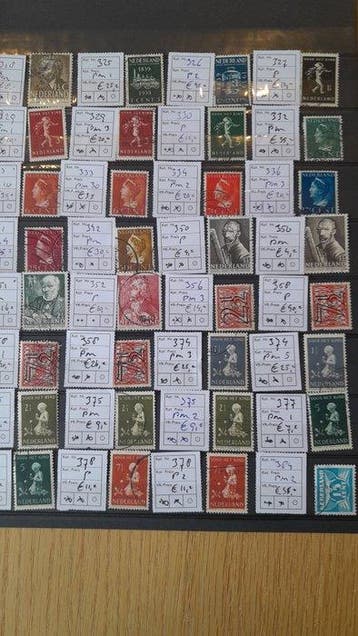 Nederland 1947/1938 - Verzameling gestempelde plaatfouten, Postzegels en Munten, Gestempeld