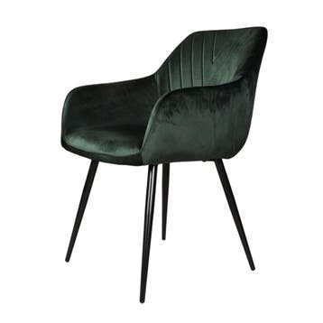 DS4U - Gaby eetkamerstoel - Set van 8 - Groen - Velvet -, Ophalen of Verzenden, Nieuw