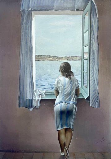 Salvador Dalí (after) - Figura en una finestra - Licensed
