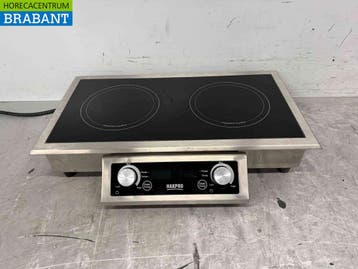 RVS Inbouw Inductiefornuis met 2 pitten 7 kW 400V Horeca, Ophalen of Verzenden, Gebruikt
