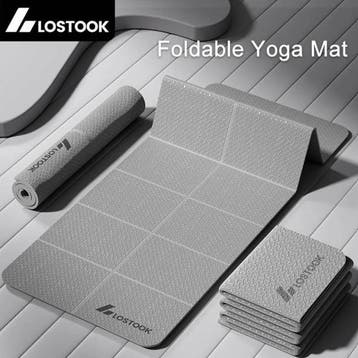Opvouwbare Yoga Mat TPE 183x61 cm Lichtgewicht Fitness, Verzenden, Nieuw