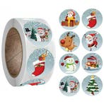 500 Kerst Stickers Op Rol - 2.5cm - Kerststickers -, Diversen, Verzenden, Nieuw