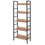 Nieuwe 5-Laags Houten Boekenkast - 60×27,5×160 cm - Sale, Huis en Inrichting, Kasten | Boekenkasten, Verzenden, Nieuw, Overige houtsoorten
