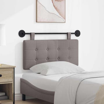 vidaXL Hangend hoofdbord Taupe Stof, Verzenden, Nieuw, Stof