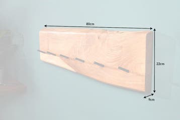 Muurgarderobe Mammut 80cm Acacia honing - 39956, Ophalen of Verzenden, Nieuw