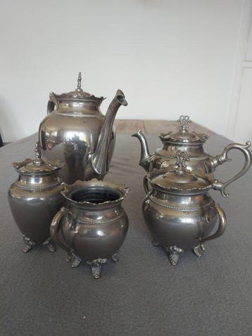 Daalderop &Zn - Koffie- en theeservies (5) - Tin, Antiek en Kunst, Curiosa en Brocante