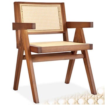 Eetkamerstoel Lizzy met Weens vlechtwerk in boho-stijl, Huis en Inrichting, Stoelen, Verzenden, Nieuw
