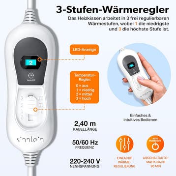 Elektrisch Warmtekussen voor Rug, Schouders en Nek - Heating, Verzenden, Zo goed als nieuw