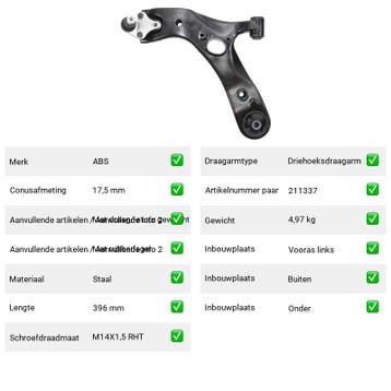 Draagarm Toyota Mirai FCV (JPD1) Van 2014-12 tot 2020-05 - A, Verzenden, Nieuw, Toyota