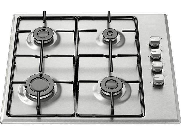 Everglades - Gas Kookplaat - Zilver, Witgoed en Apparatuur, Kookplaten, Gas, Nieuw, 4 kookzones, Verzenden